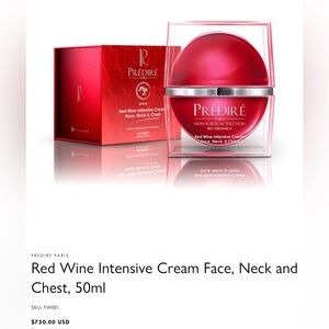 PREDIRE PARIS Red Wine Intensive Cream Face, Neck Chest, 50ml NIB
FIRM PRICE